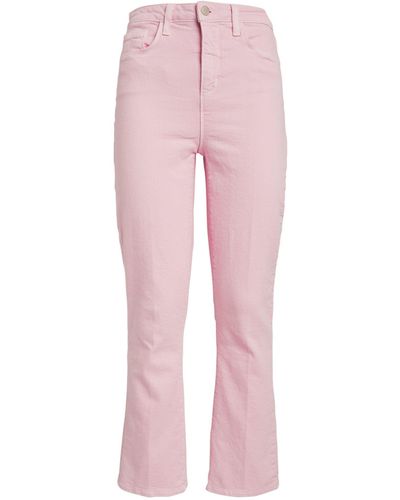 L'Agence Cropped Mira Bootcut Jeans - Pink