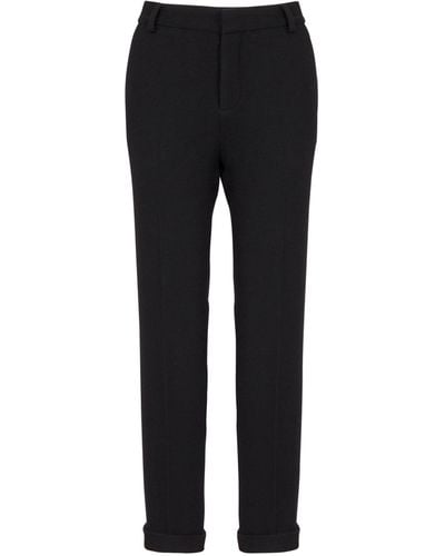 Balmain Virgin Wool Tailored Pants - Black