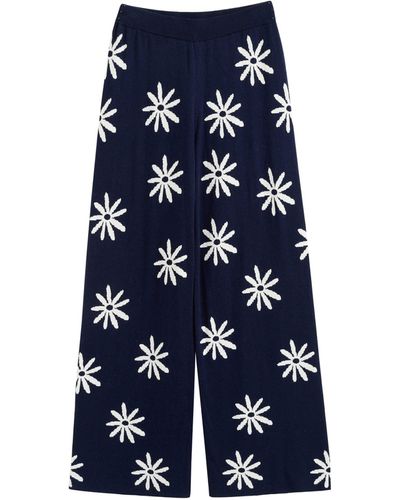 Chinti & Parker Ditsy Daisy Trousers - Blue