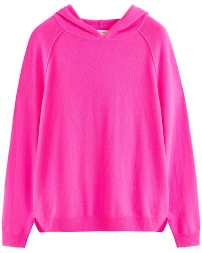 Chinti & Parker Knitted Hoodie - Pink