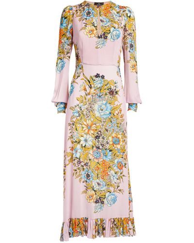 Etro Floral Print Midi Dress - Multicolor