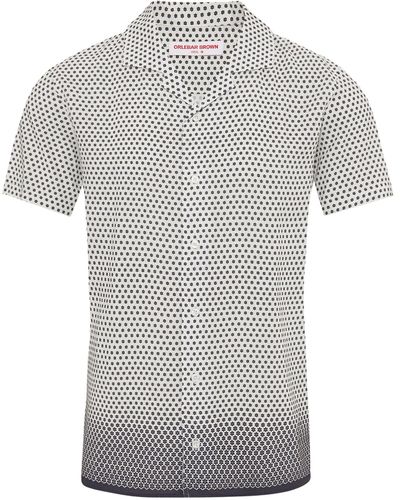 Orlebar Brown Patterned Hibbert Shirt - Grey