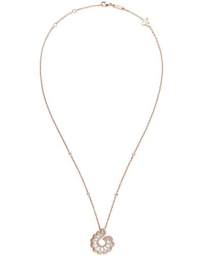 Chopard Rose Gold And Diamond Precious Lace Vague Necklace - Metallic