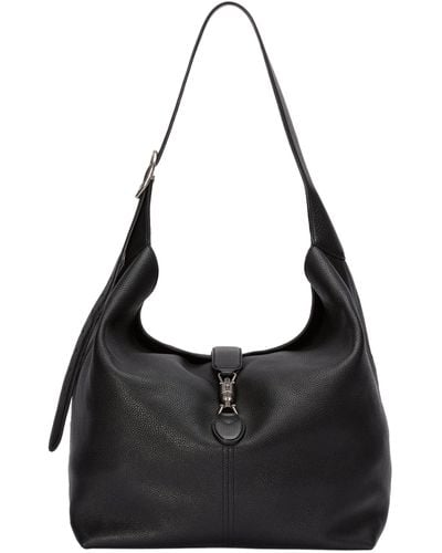 Gucci Medium Leather Jackie 1961 Shoulder Bag - Black