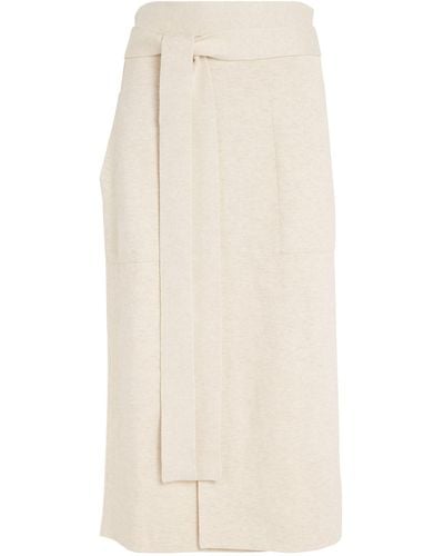 Lauren Manoogian Double-knit Wrap Midi Skirt - Natural