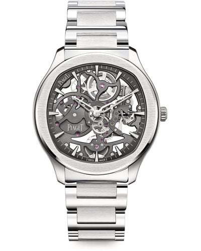 Piaget Stainless Steel Polo Skeleton Grey-hued Watch 42mm - Gray