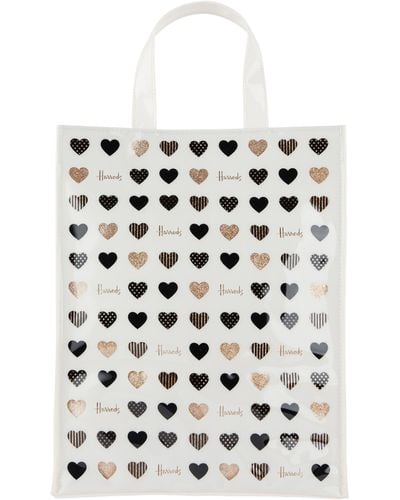 Harrods Medium Glitter Hearts Shopper Bag - Multicolor