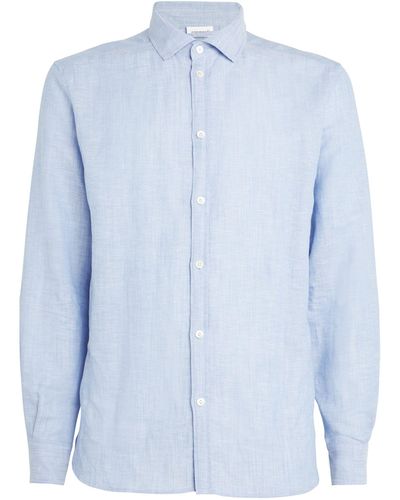Zimmerli of Switzerland Linen-cotton Shirt - Blue