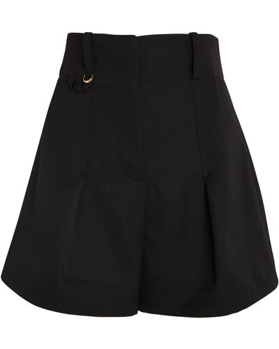 Jacquemus Virgin Wool Bari Shorts - Black