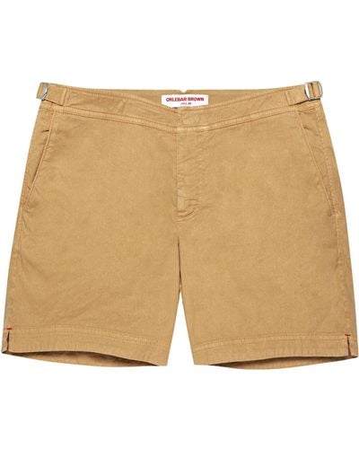 Orlebar Brown Linen-blend Bulldog Shorts - Natural