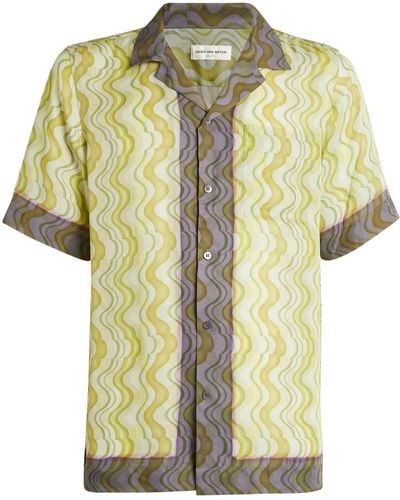 Dries Van Noten Wave Print Shirt - Yellow