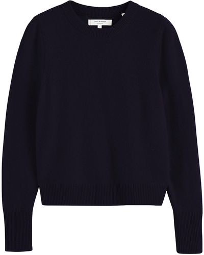Chinti & Parker Cashmere Cropped Sweater - Blue