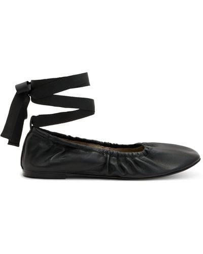 AllSaints Detachable-ribbon Alia Ballet Flats - Black