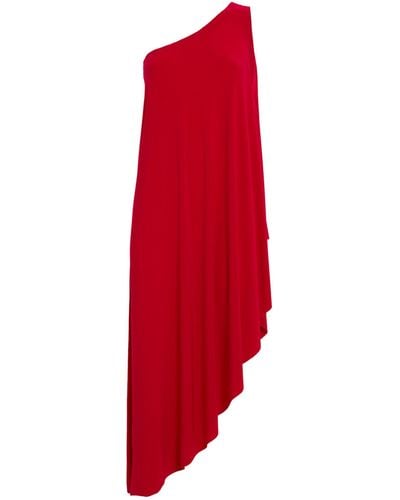 Norma Kamali Asymmetrical Tunic Top - Red
