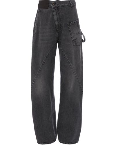 JW Anderson Twisted Jeans - Grey