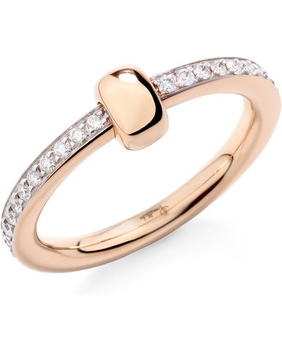 Pomellato Rose Gold And Diamond Together Ring - Metallic