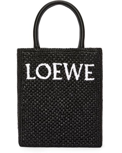 Loewe Woven A5 Tote Bag - Black