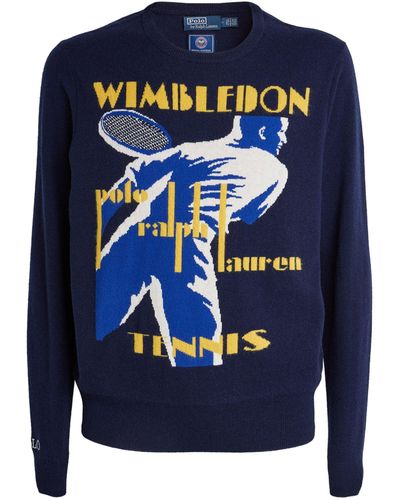 RLX Ralph Lauren X Wimbledon Cashmere Jumper - Blue