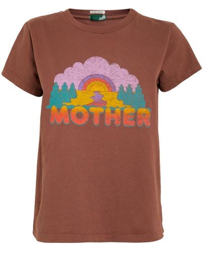 Mother The Boxy Goodie Goodie T-shirt - Brown