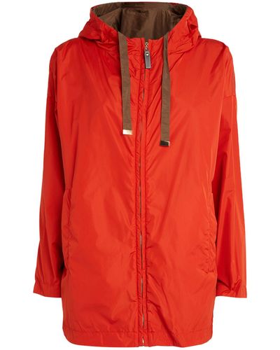 Max Mara Reversible Hooded Raincoat - Red