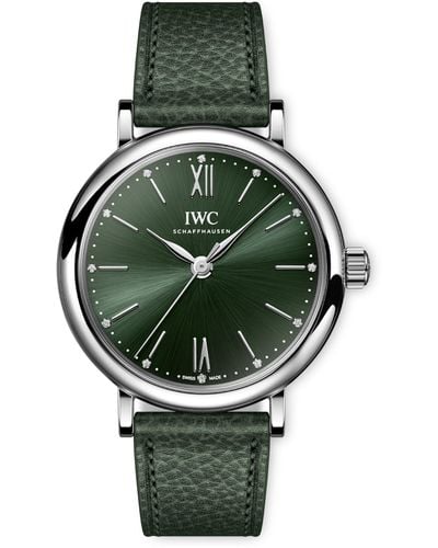 IWC Schaffhausen Stainless Steel Portofino Automatic Watch 34mm - Green