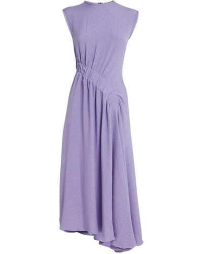 Edeline Lee Gathered Pina Midi Dress - Purple
