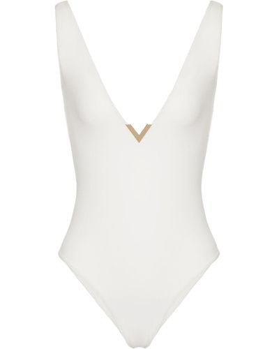 Valentino Garavani Vgold Swimsuit - White
