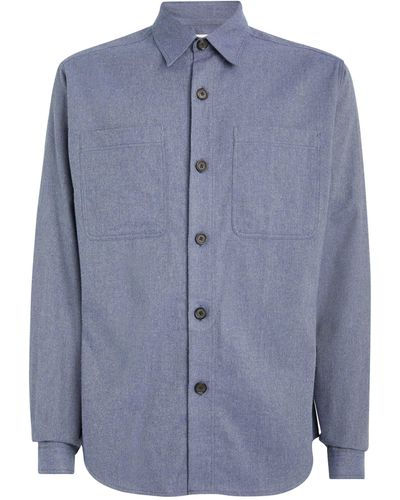Oliver Spencer Cotton Long-sleeve Shirt - Blue