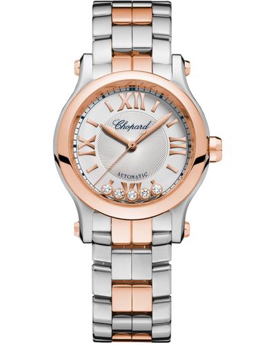 Chopard Rose Gold And Stainless Steel Happy Sport Automatic Watch 33mm - Metallic