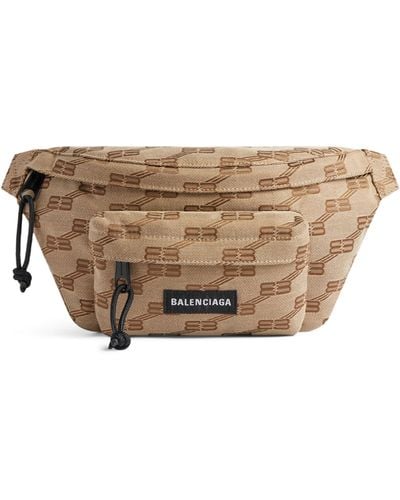 Balenciaga Logo Print Beltpack Belt Bag - Brown