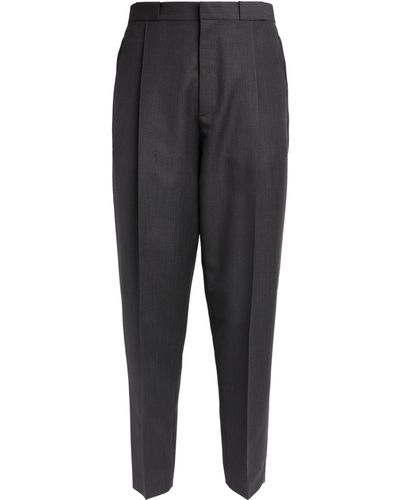 The Row Wool-mohair Monument Trousers - Grey