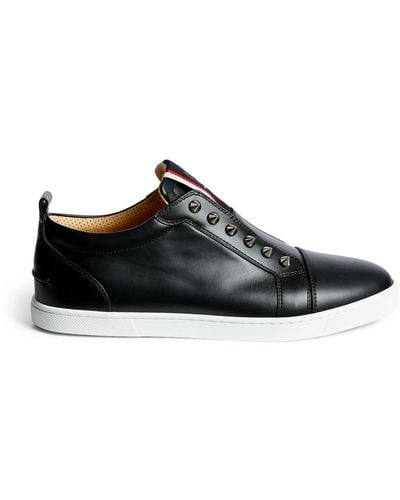 Christian Louboutin F. A.v Fique A Vontade Leather Sneaker - Black