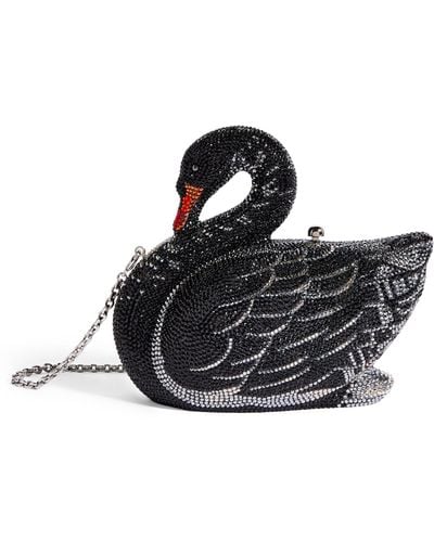 Judith Leiber Odile Swan Clutch Bag - Black