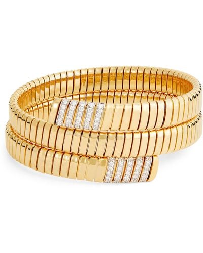 Emily P. Wheeler Yellow Gold And Diamond Tubogas Bracelet - Metallic