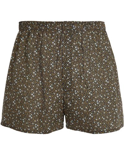 Sunspel Myrtle Flower Classic Boxer Shorts - Gray