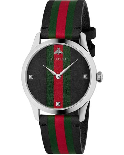 Gucci Stainless Steel G-timeless Watch 38mm - Black