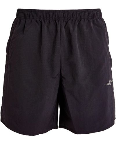 Fred Perry Ripstop Logo Shorts - Blue
