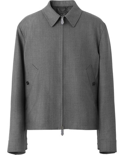 Burberry Wool Harrington Jacket - Grey