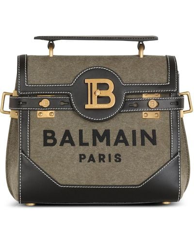 Balmain Canvas B-buzz 23 Top-handle Bag - Metallic