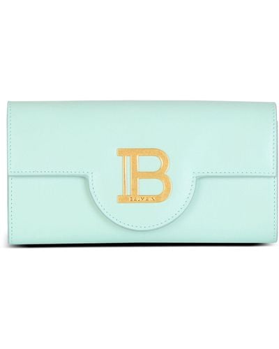 Balmain Leather B-buzz Chain Wallet - Blue