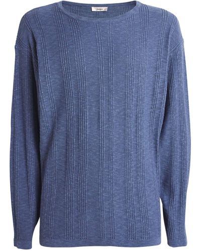 Commas Cotton-linen Sweater - Blue