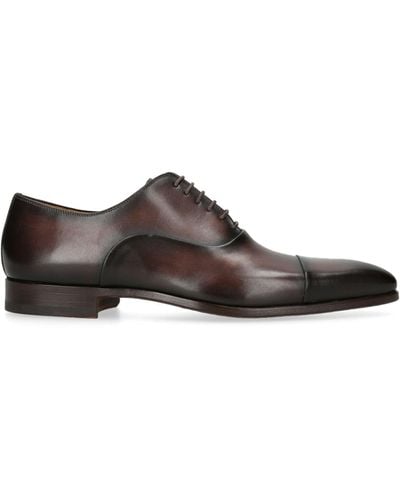 Magnanni Leather Milos Oxford Shoes - Brown