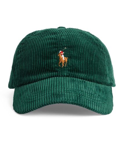 Polo Ralph Lauren Corduroy Logo Baseball Cap - Green