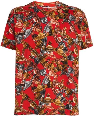 Vivienne Westwood Cotton Orb Print T-shirt - Red