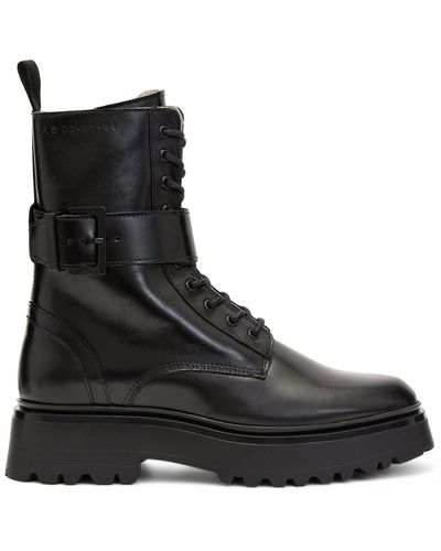 AllSaints Onyx Leather Boots - Black