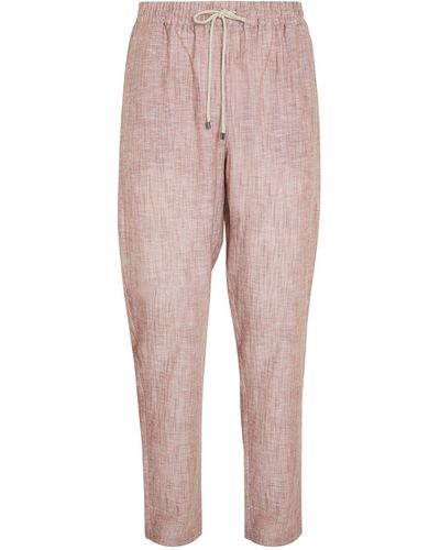 Zimmerli of Switzerland Linen-blend Trousers - Pink