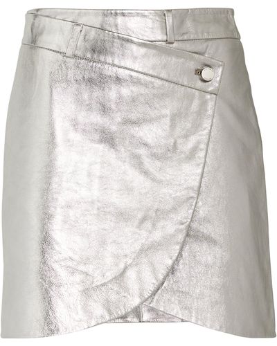 Viktoria & Woods Metallic Moonwalk Mini Skirt - Gray