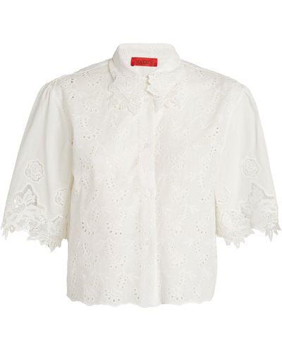 MAX&Co. Cotton Broderie Anglaise Shirt - White