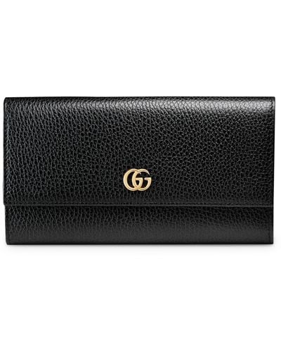 Gucci Leather Marmont Continental Wallet - Black