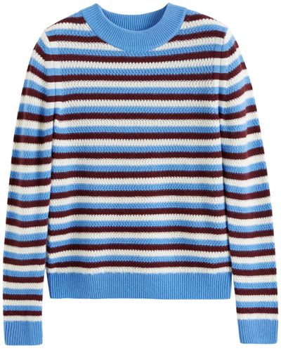 Chinti & Parker Wool-cashmere Striped Sweater - Blue